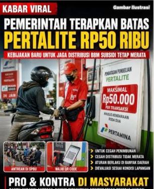 Heboh..! Pemerintah Tetapkan Batas Isi Pertalite Maksimal Rp50 Ribu Per Transaksi, Ternyata Ini...